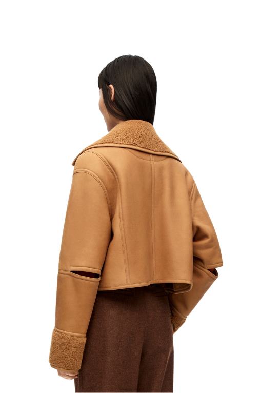 Loewe деконструирано яке от стригана F84B81130 Жени пустинно/бордо
