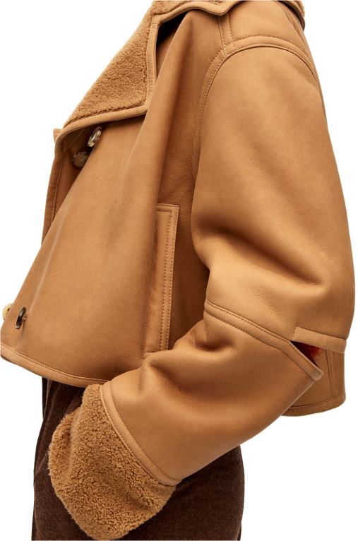 Loewe деконструирано яке от стригана F84B81130 Жени пустинно/бордо
