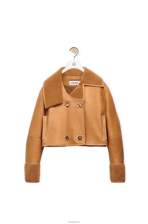 Loewe деконструирано яке от стригана F84B81130 Жени пустинно/бордо