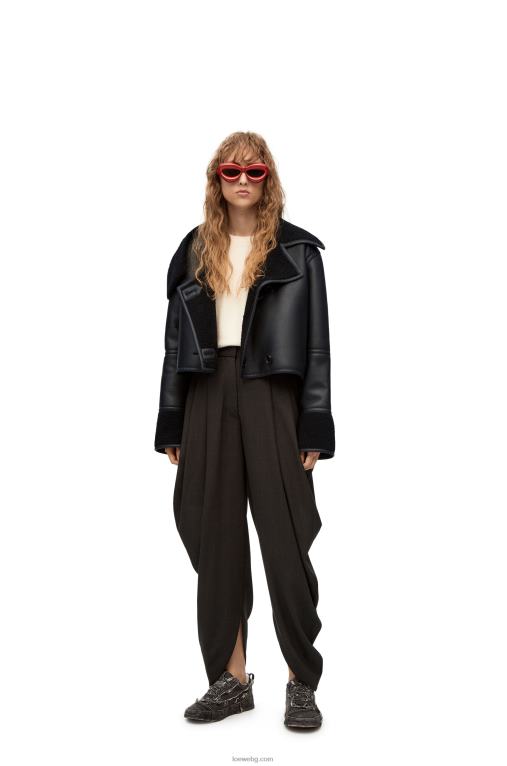 Loewe деконструирано яке от стригана F84B81131 Жени черен