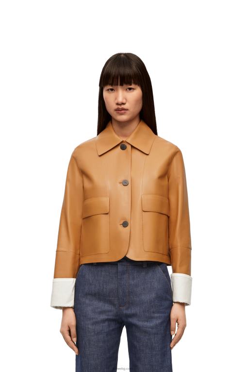 Loewe яке от агнешка кожа напа F84B81133 Жени топла пустиня