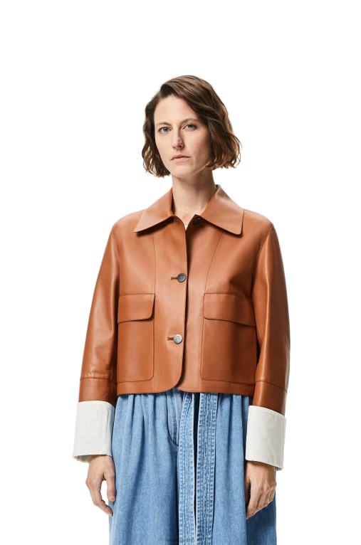 Loewe яке от агнешка кожа напа F84B81136 Жени тен