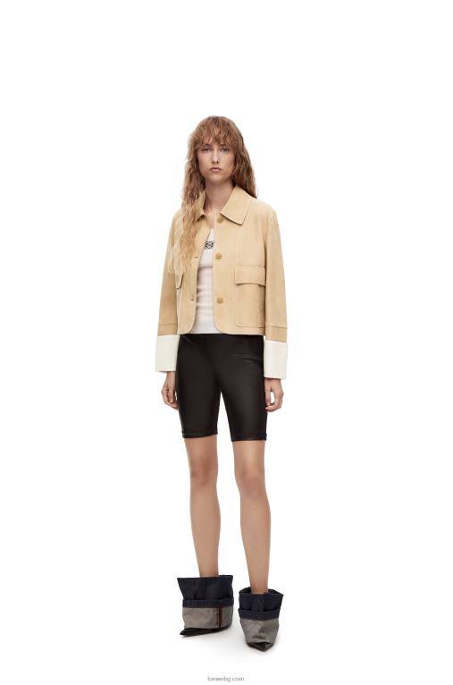 Loewe яке от велурена агнешка кожа F84B81150 Жени злато