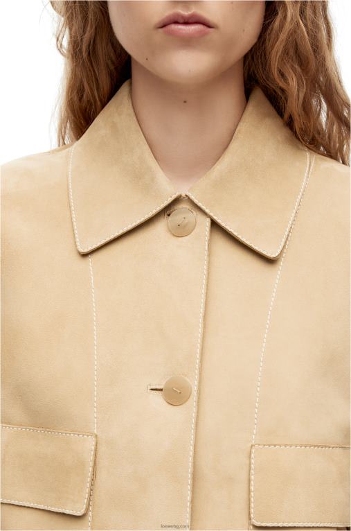 Loewe яке от велурена агнешка кожа F84B81150 Жени злато