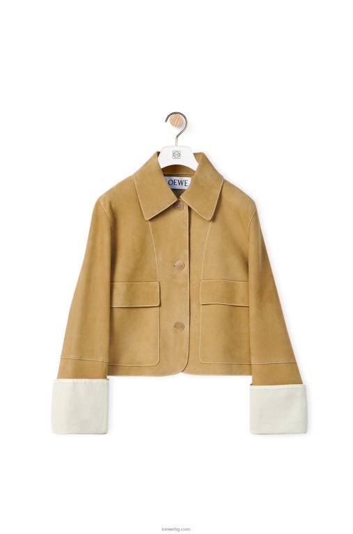 Loewe яке от велурена агнешка кожа F84B81150 Жени злато