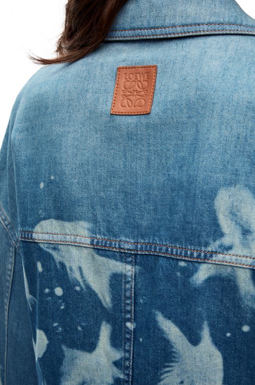 Loewe изрязано яке с рибка от деним F84B81169 Жени светло синьо/бяло