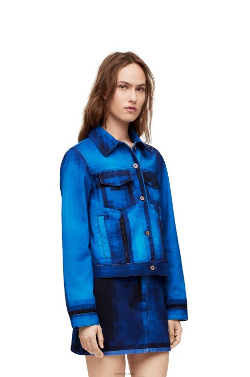 Loewe пикселизирано яке от деним F84B81175 Жени дънков плат