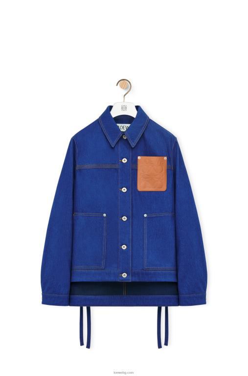 Loewe работно яке от деним F84B81180 Жени светло син