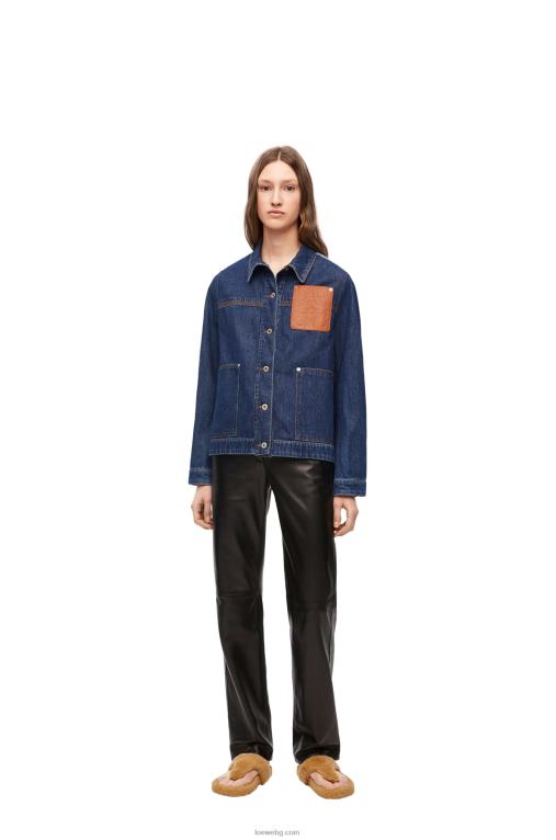 Loewe работно яке от деним F84B81193 Жени деним синьо/светло деним синьо