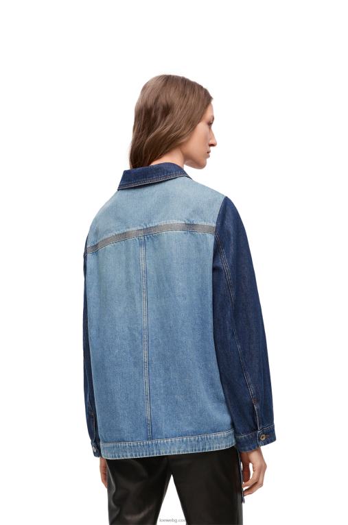 Loewe работно яке от деним F84B81193 Жени деним синьо/светло деним синьо