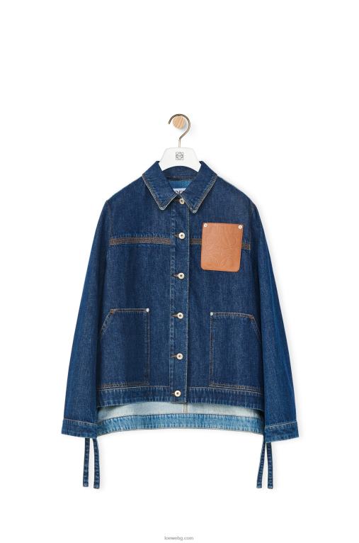 Loewe работно яке от деним F84B81193 Жени деним синьо/светло деним синьо