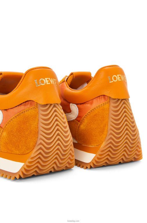 Loewe плъзгач от велур и найлон F84B8648 Жени меден портокал