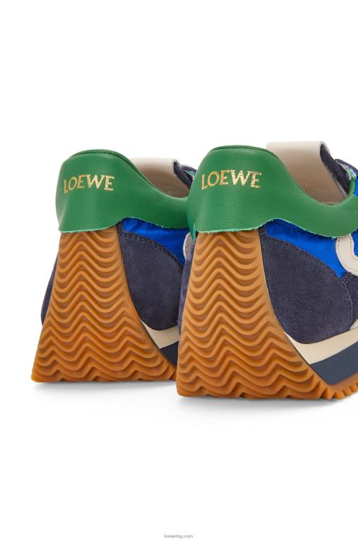 Loewe плъзгач от найлон и велур F84B8653 Жени кралско синьо/морско синьо