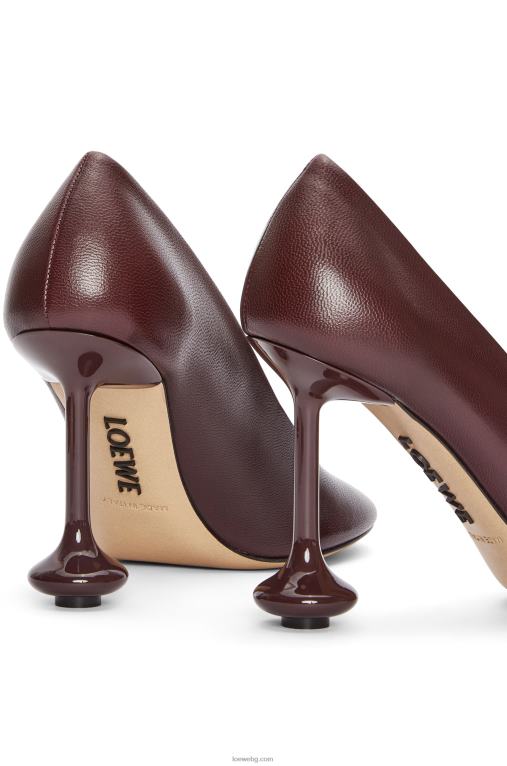 Loewe играчка помпа от козя кожа F84B8730 Жени бордо