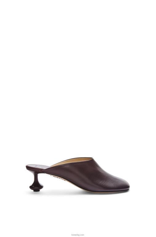 Loewe играчка муле в козя кожа F84B8738 Жени бордо
