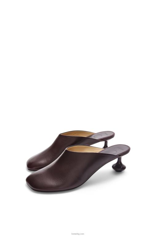 Loewe играчка муле в козя кожа F84B8738 Жени бордо
