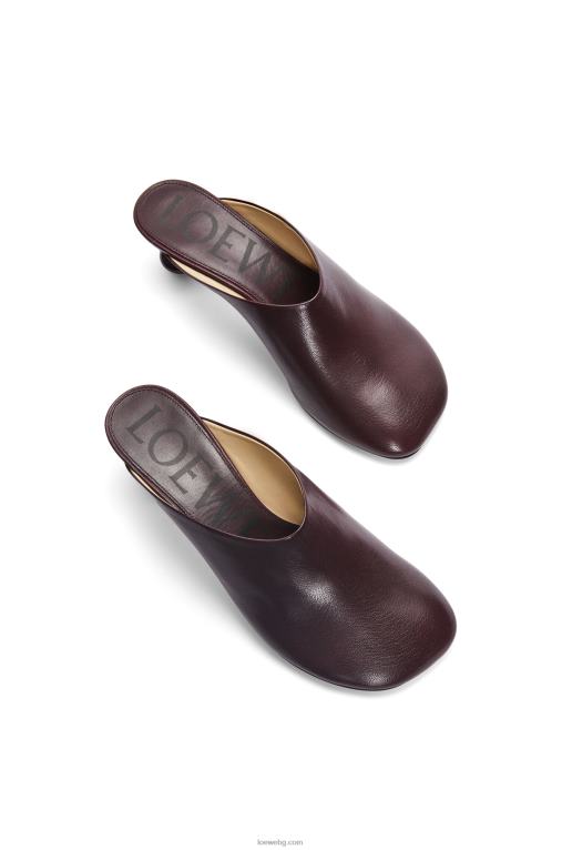 Loewe играчка муле в козя кожа F84B8738 Жени бордо