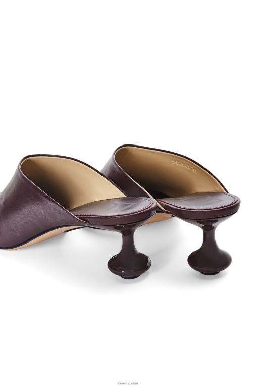Loewe играчка муле в козя кожа F84B8738 Жени бордо