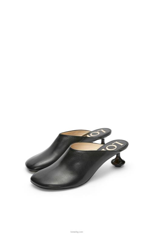 Loewe играчка муле в козя кожа F84B8739 Жени черен