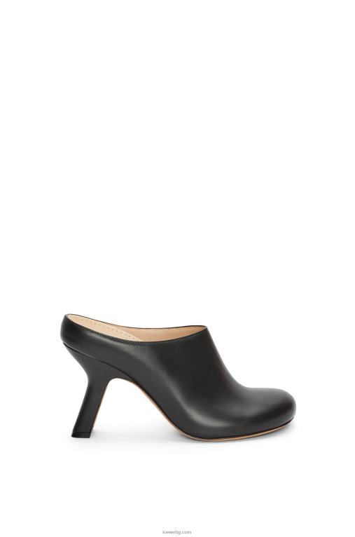 Loewe тера ток сабо от телешка кожа F84B8740 Жени черен