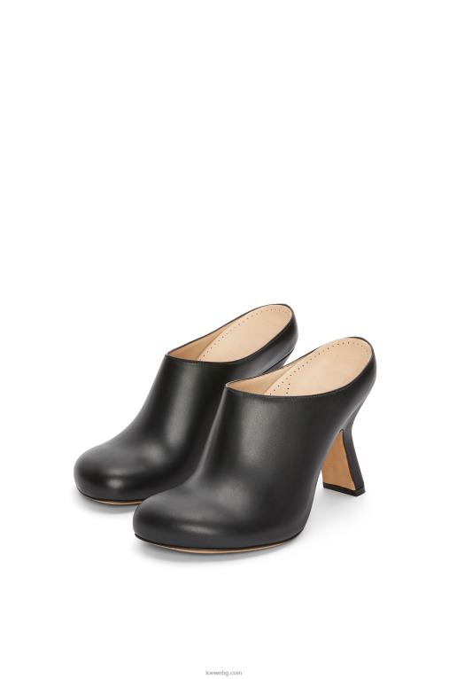 Loewe тера ток сабо от телешка кожа F84B8740 Жени черен