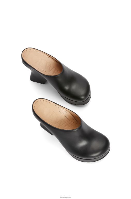 Loewe сабо с клин от телешка кожа F84B8743 Жени черен