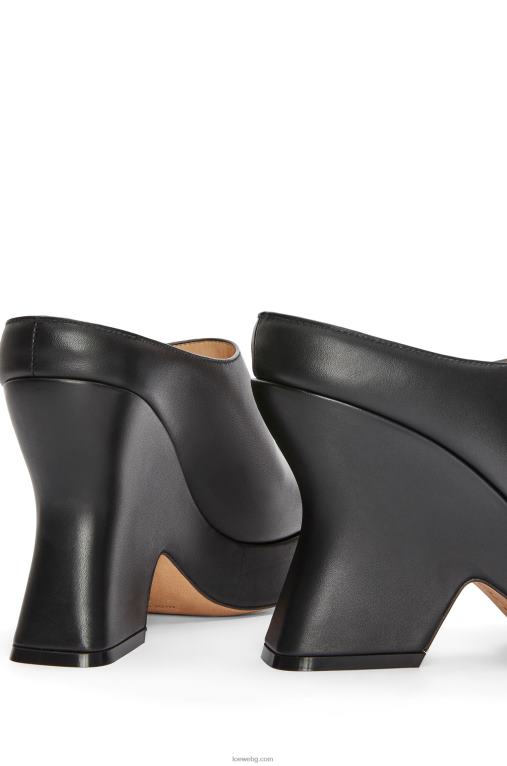Loewe сабо с клин от телешка кожа F84B8743 Жени черен