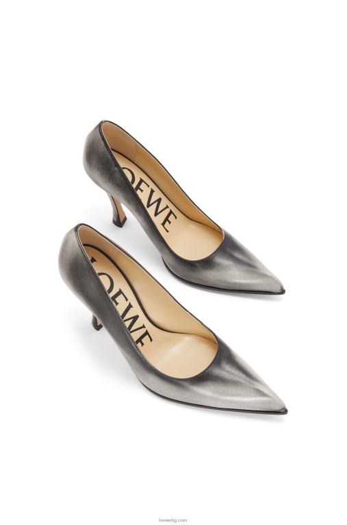 Loewe комична класическа помпа от телешка кожа F84B8749 Жени антуриум бял/черен