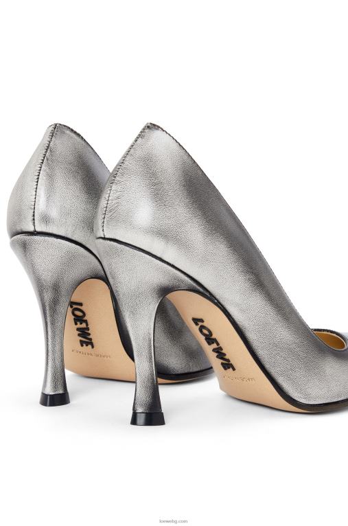 Loewe комична класическа помпа от телешка кожа F84B8749 Жени антуриум бял/черен