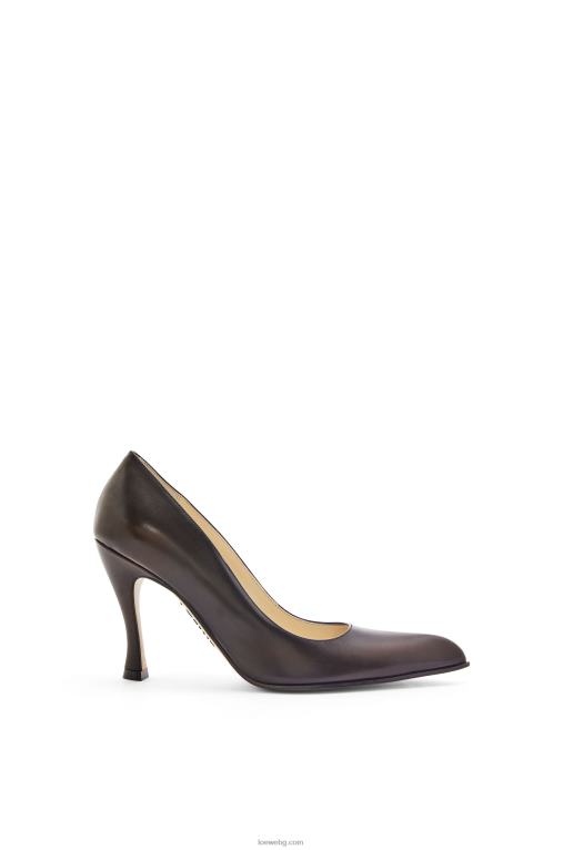 Loewe комична класическа помпа от телешка кожа F84B8751 Жени шитаке/черно