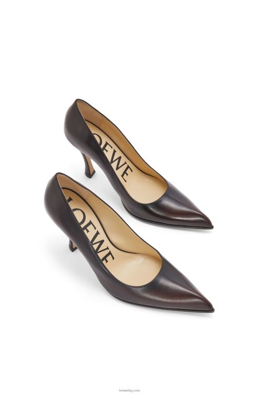 Loewe комична класическа помпа от телешка кожа F84B8751 Жени шитаке/черно