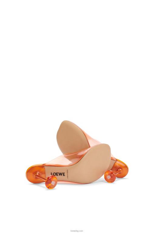 Loewe играчка муле от прозрачен материал F84B8766 Жени прозрачно оранжево