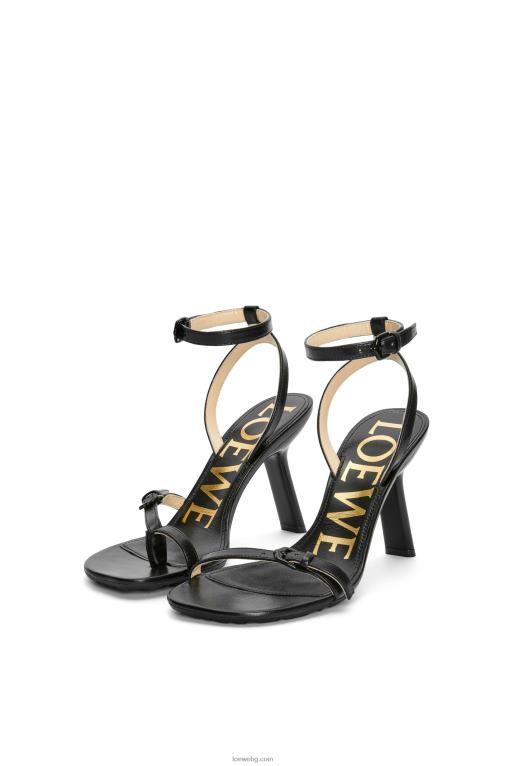 Loewe сандал тип венчелистчета от агнешка кожа F84B8671 Жени черен