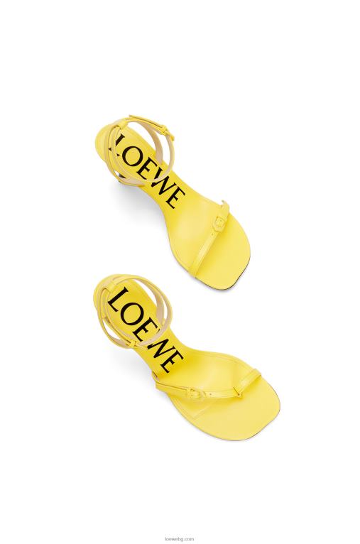 Loewe сандал тип венчелистчета от агнешка кожа F84B8678 Жени акациево жълто