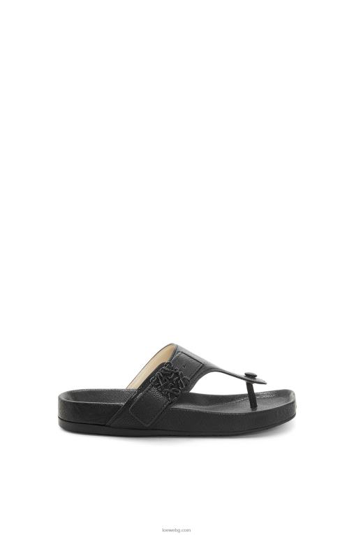 Loewe леки сандали с пръсти от козя кожа F84B8720 Жени черен