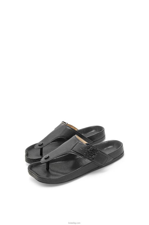 Loewe леки сандали с пръсти от козя кожа F84B8720 Жени черен