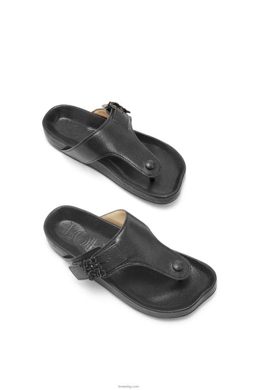 Loewe леки сандали с пръсти от козя кожа F84B8720 Жени черен