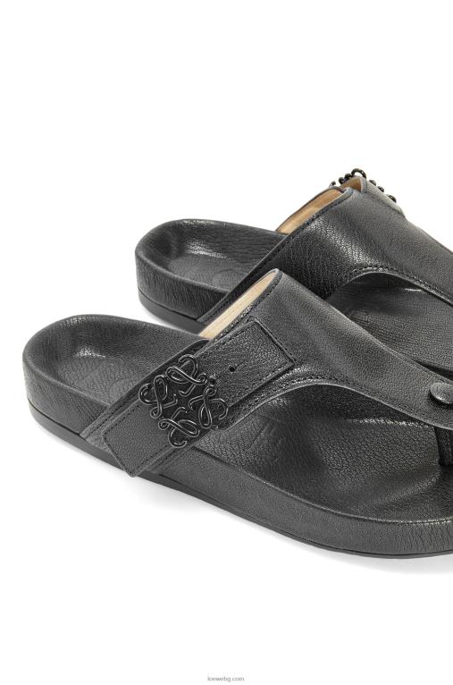 Loewe леки сандали с пръсти от козя кожа F84B8720 Жени черен
