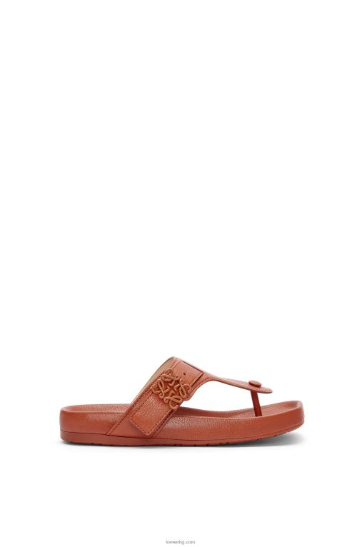 Loewe леки сандали с пръсти от козя кожа F84B8722 Жени тен