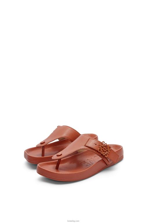 Loewe леки сандали с пръсти от козя кожа F84B8722 Жени тен