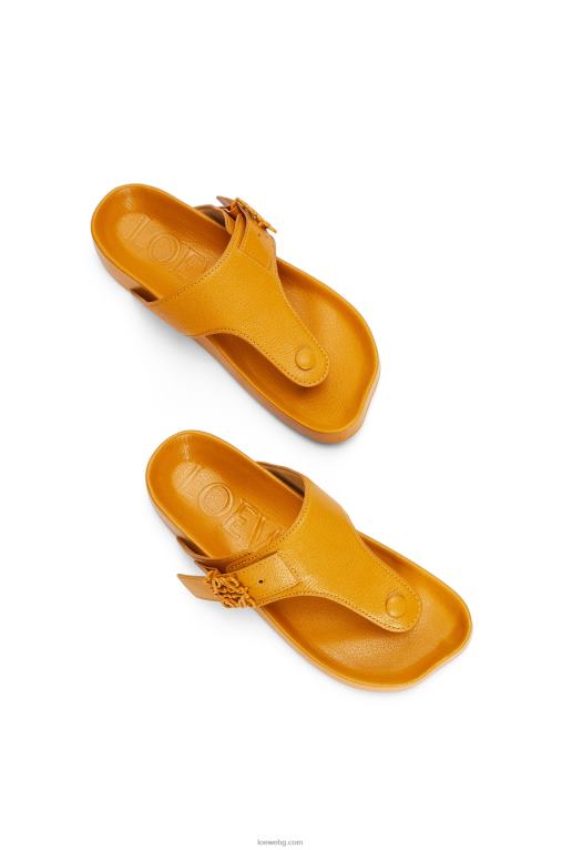Loewe леки сандали с пръсти от козя кожа F84B8723 Жени охра