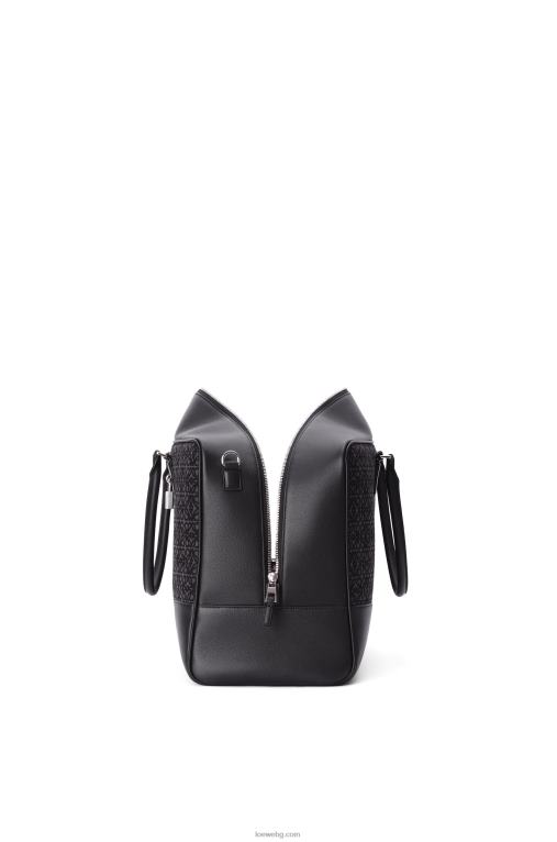 Loewe чанта amazona 44 от анаграм жакард и телешка кожа F84B8148 мъже антрацит/черен