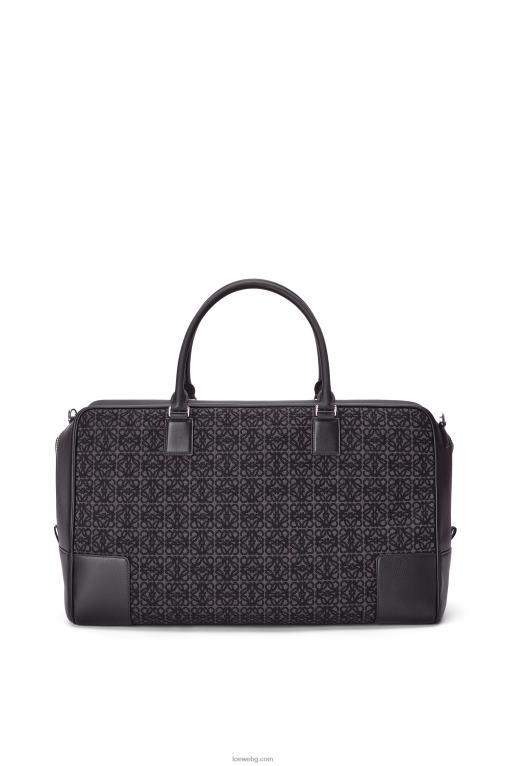 Loewe чанта amazona 44 от анаграм жакард и телешка кожа F84B8148 мъже антрацит/черен