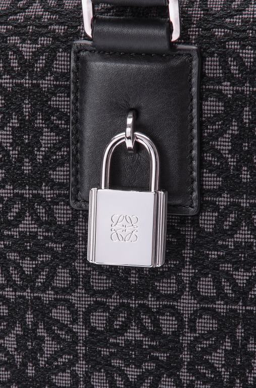Loewe чанта amazona 44 от анаграм жакард и телешка кожа F84B8148 мъже антрацит/черен