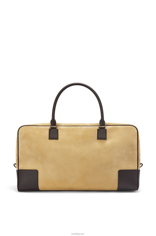 Loewe чанта amazona 44 от велур и телешка кожа F84B8160 мъже златисто/шоколадово кафяво