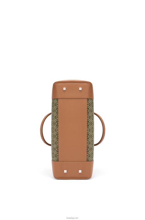 Loewe чанта amazona 44 от анаграм жакард и телешка кожа F84B8161 мъже каки зелено/тен