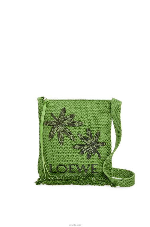 Loewe чанта за кръст с ресни от органичен памук F84B8231 мъже зелено