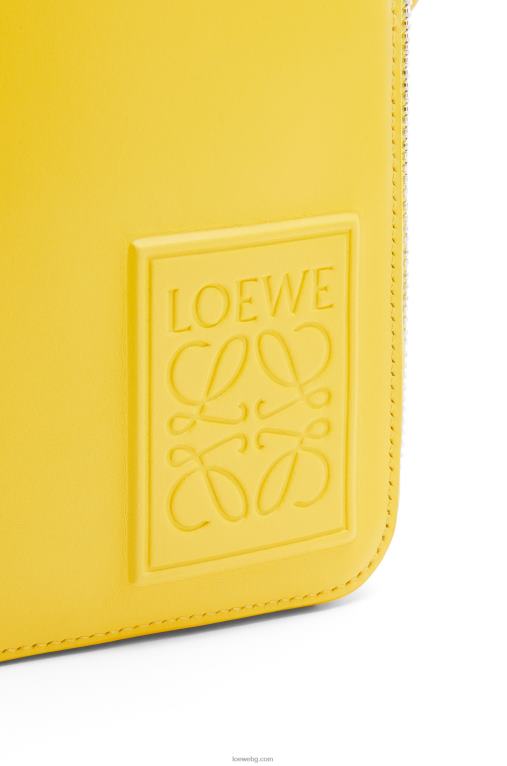 Loewe вертикален джоб през тялото от сатенирана телешка кожа F84B8614 мъже жълто