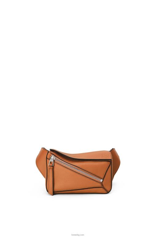 Loewe мини чанта пъзел от класическа телешка кожа F84B8278 мъже тен