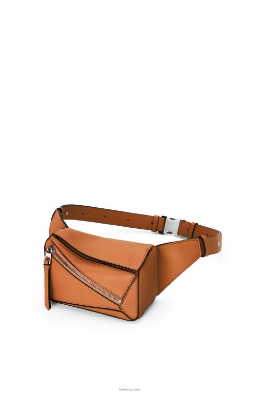 Loewe мини чанта пъзел от класическа телешка кожа F84B8278 мъже тен